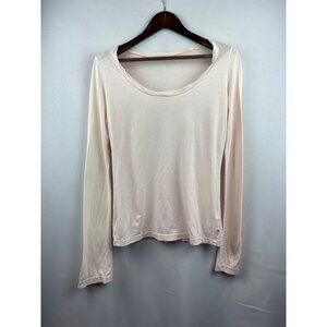 Women’s James Perse Size 4 Millennial Pink Long Sleeve Shirt